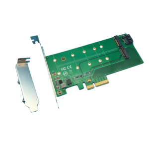 PCIe x4 to NGFF (PCIe) SSD + SATA to NGFF (SATA) Card (3.3V, 12V) 1B1M