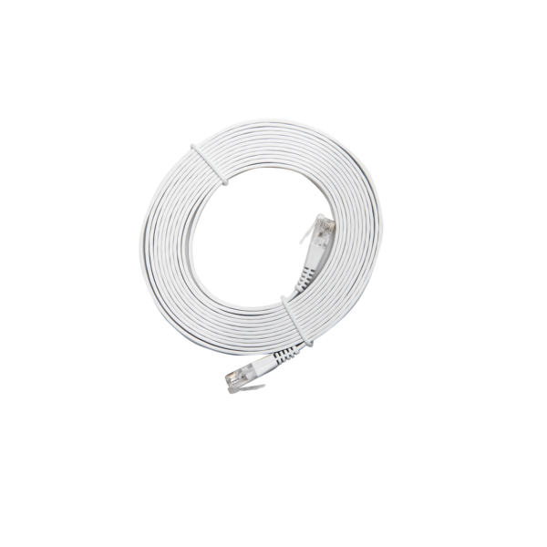 Cat6 Ultra-Thin Flat Ethernet Patch Cable – 3m White