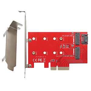 PCIe x4 NGFF SSD Card (1BKEY + 1MKEY)