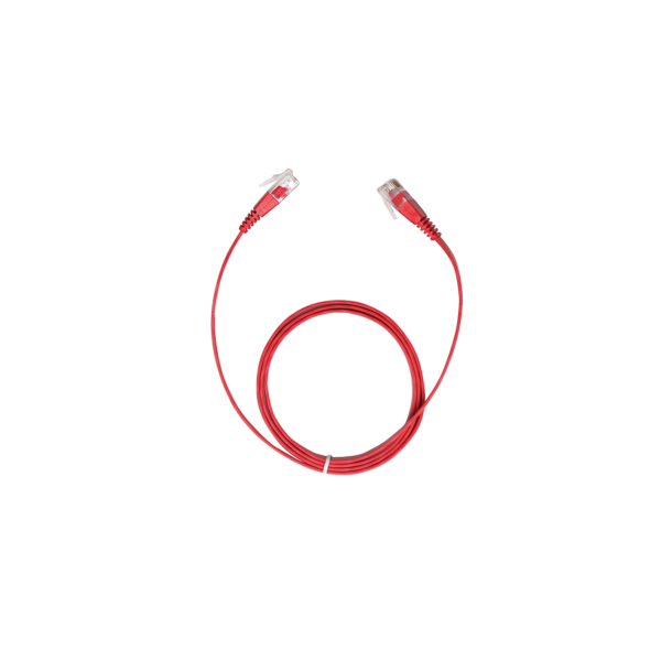 Cat6 Ultra-thin Flat Ethernet Patch Cable – 1m Red