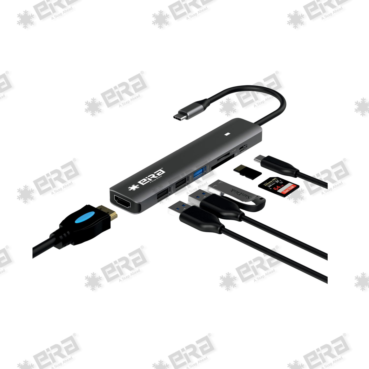 USB Type-C to 7 in 1 Multiport Hub (Altima series)
