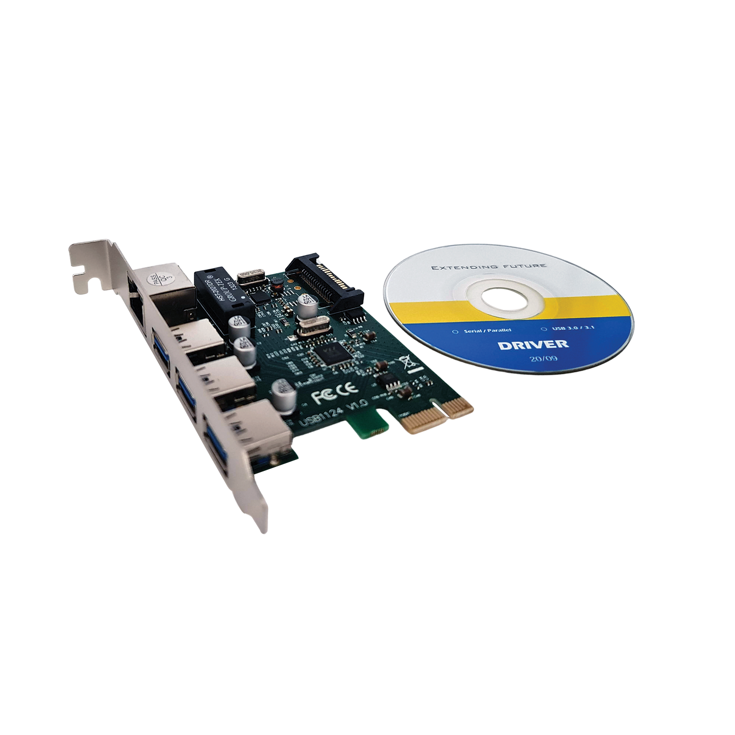 PCIe x1 to Gigabit LAN + 3*USB 3.0 Combo Card