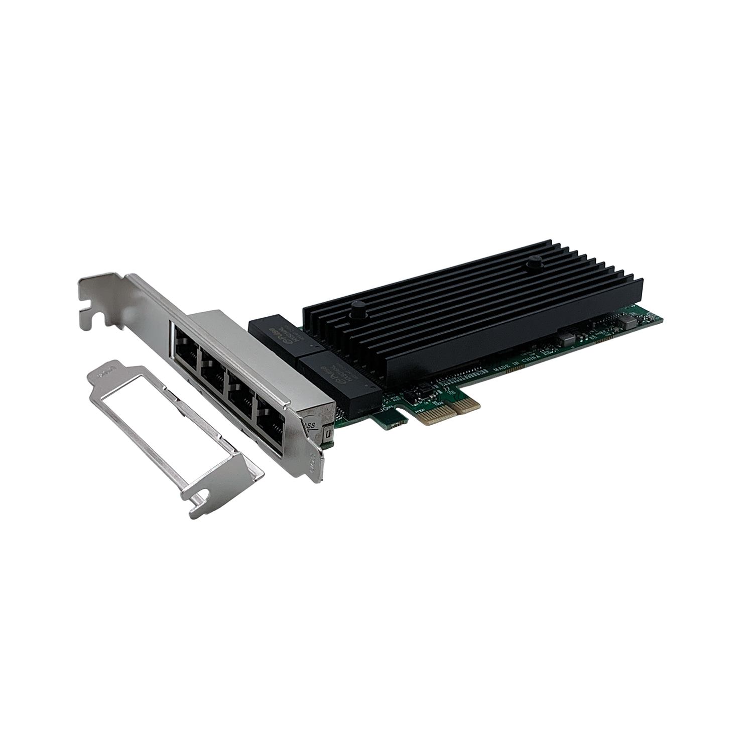PCIe x1 to 4-port Gigabit Ethernet Card (Intel Chipset)