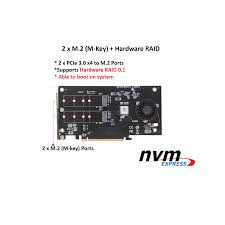 ER3047R PCIE 3.0 X16 to 2 X M-KEYNVME WITH RAID