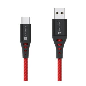 Portronics POR 1661 Konnect Dash 2 - USB to Type C Cable (Red)