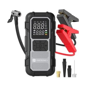 Portronics POR 2896 Vayu cop Neo - Air Inflator With Jump Starter (Black)