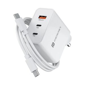 Portronics POR 2954 Adapto 65B (QC+ 2PD) C (White)