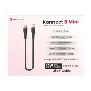 Portronics POR 3276 Konnect B Mini (C-C) (Black)
