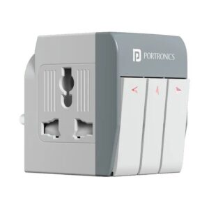 Portronics POR 3525 Swix - Multi Plug Adapter (Grey)